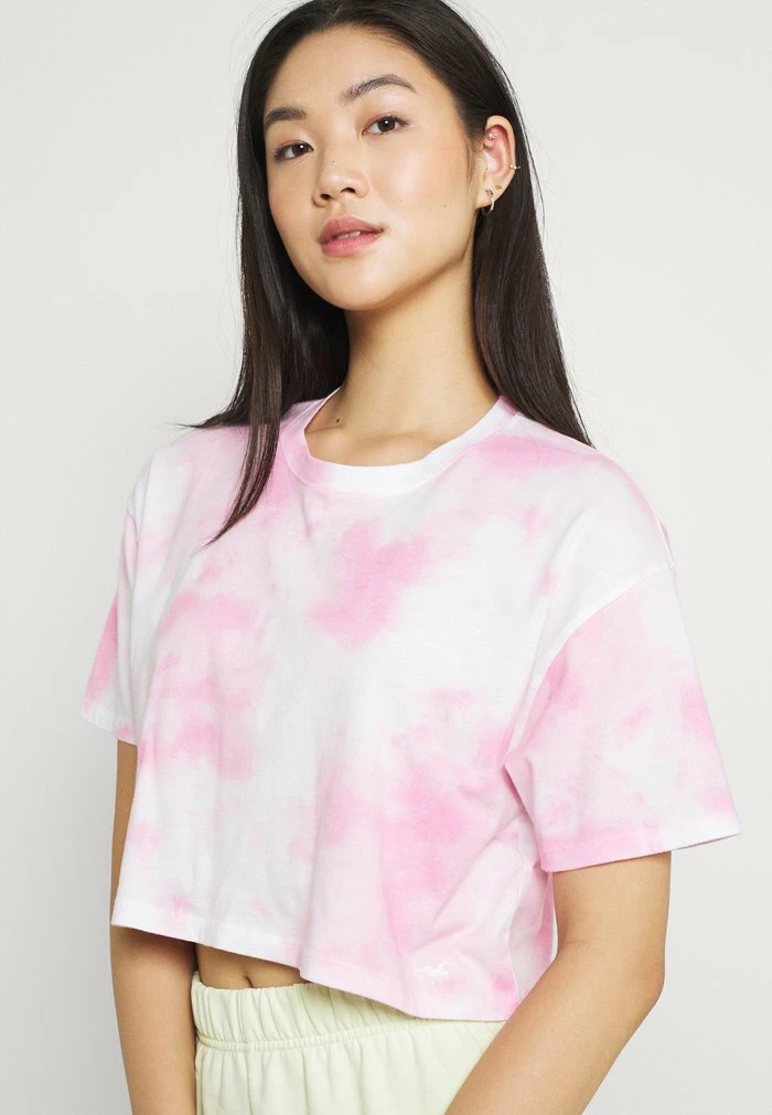 Wholesale ๐งจ Hollister Co. CROP DAD TEE - Print T-shirt - Pink ๐ - Image 4