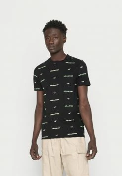Wholesale 😉 Hollister Co. PATTERN - Print T-shirt - Black Blocking 🧨