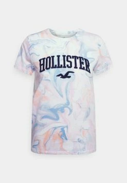 Best Pirce 😍 Hollister Co. TECH CORE - Print T-shirt - Blue Marble Wash 🔔