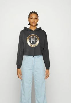 Best Sale 🥰 Hollister Co. CYBER DROP TEE - Long Sleeved Top - Black 🥰