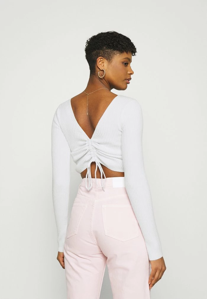 Best Pirce ๐ Hollister Co. SLIM CINCH FRONT N BACK - Jumper - White ๐ - Image 3