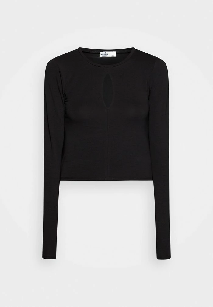 Best deal โจ Hollister Co. PLACKET CUTOUTS - Long Sleeved Top - Black โ - Image 5