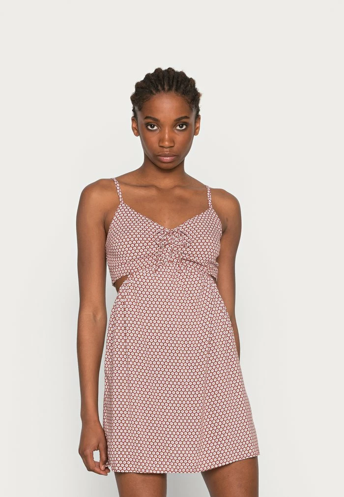 Discount ๐คฉ Hollister Co. WOVEN SIDE CUTOUT ๐ DRESS - Day ๐ DRESS - Brown ๐