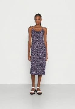 Top 10 ๐ Hollister Co. BARE KNIT MIDI ๐ DRESS - Jersey ๐ DRESS - Navy Ground Multi Floral ๐คฉ