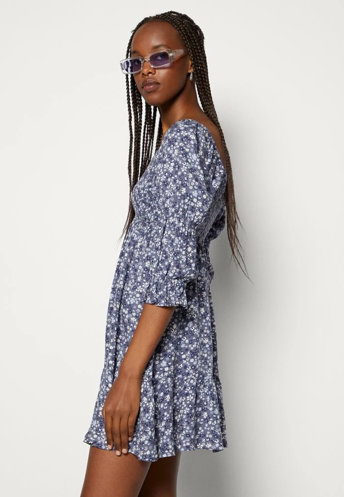 Buy 🔥 Hollister Co. HOT SMOCKED BODICE 👗 DRESS - Day 👗 DRESS - Blue 👍 - Image 4