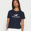 Brand new 👍 Hollister Co. TIMELESS LOGO - Print T-shirt - Navy 😀