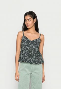 Best Pirce 🎉 Hollister Co. BARE BABYDOLL - Top - Navy /grass Green 🤩