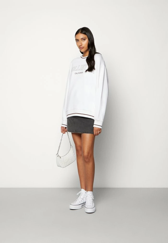 Deals 💯 Hollister Co. OVERSIZED CREW - Sweatshirt - White ❤️ - Image 2