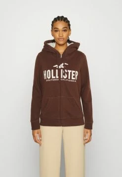 Top 10 😀 Hollister Co. TECH CORE - Zip-up Sweatshirt - Chicory Coffee 💯