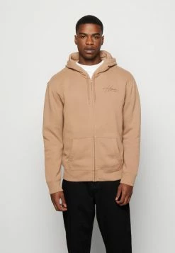 Promo 🔔 Hollister Co. EXCLUSIVE SCRIPT - Zip-up Sweatshirt - Brown 🔥