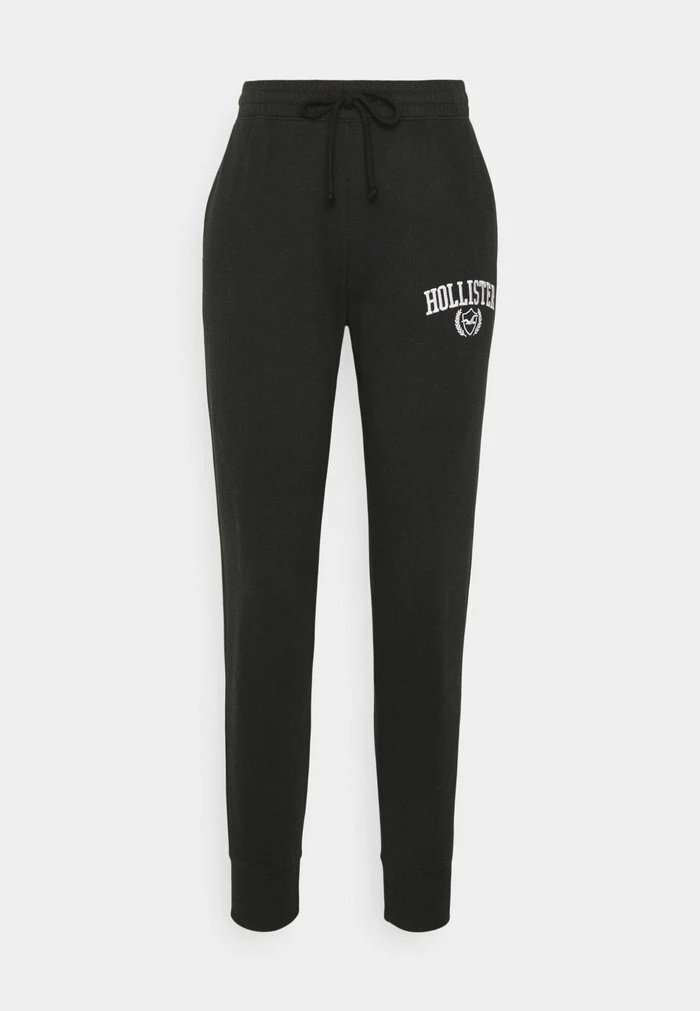 Outlet 👍 Hollister Co. LOGO JOGGER - Tracksuit Bottoms - Black ✔️ - Image 4
