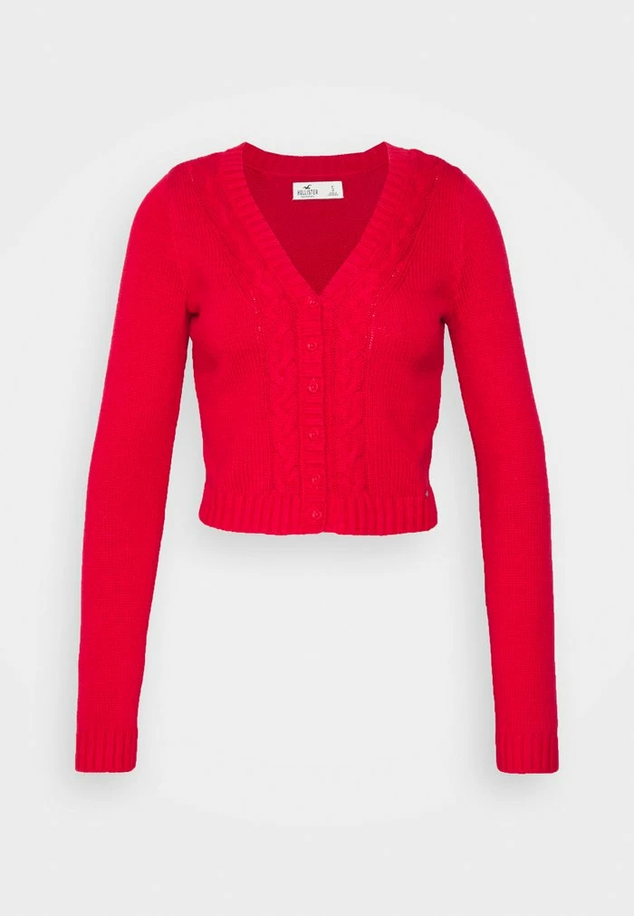 Cheapest 😀 Hollister Co. CROP CARDI - Cardigan - Jester Red 💯 - Image 5