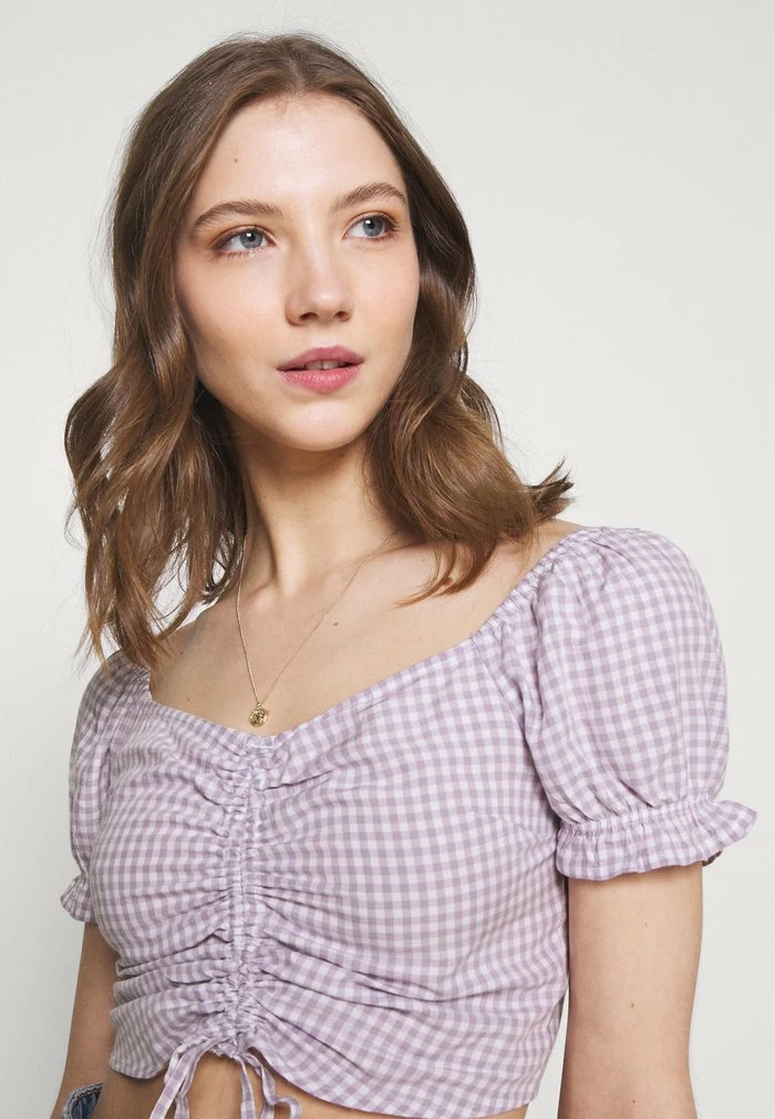 Wholesale ⭐ Hollister Co. CINCH TIE - Blouse - White/purple ???? 6 Wholesale ⭐ Hollister Co. CINCH TIE - Blouse - White/purple ???? - Image 4