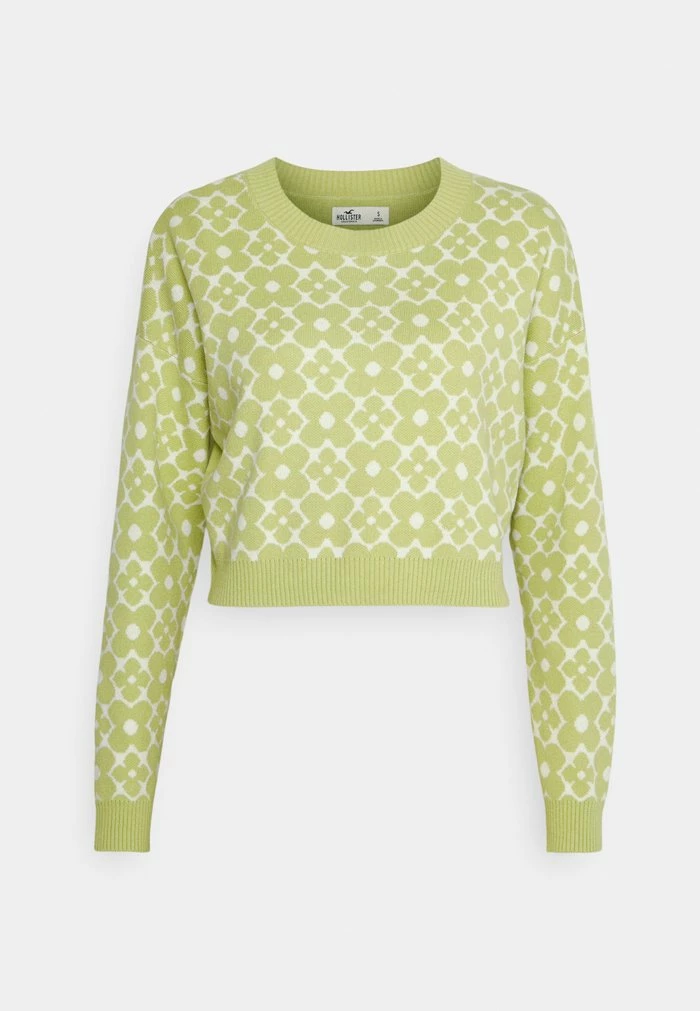 Flash Sale โ๏ธ Hollister Co. EASY CREW PATTERN CHAIN - Jumper - Green ๐ - Image 4