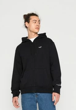 Outlet 😍 Hollister Co. ICON - Zip-up Sweatshirt - Black ❤️
