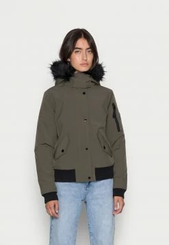 Top 10 ๐ Hollister Co. ALL WEATHER - Winter Jacket - Dusty Olive ๐ฅฐ