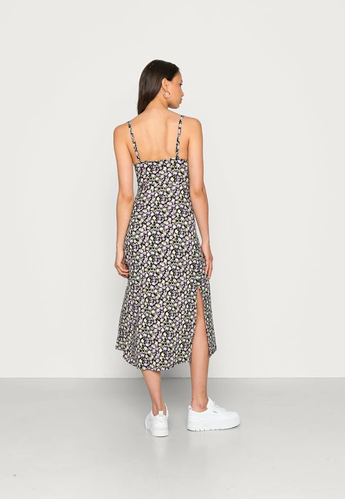 Buy 🎁 Hollister Co. CHAIN MIDI 👗 DRESS - Jersey 👗 DRESS - Black ⌛ - Image 3