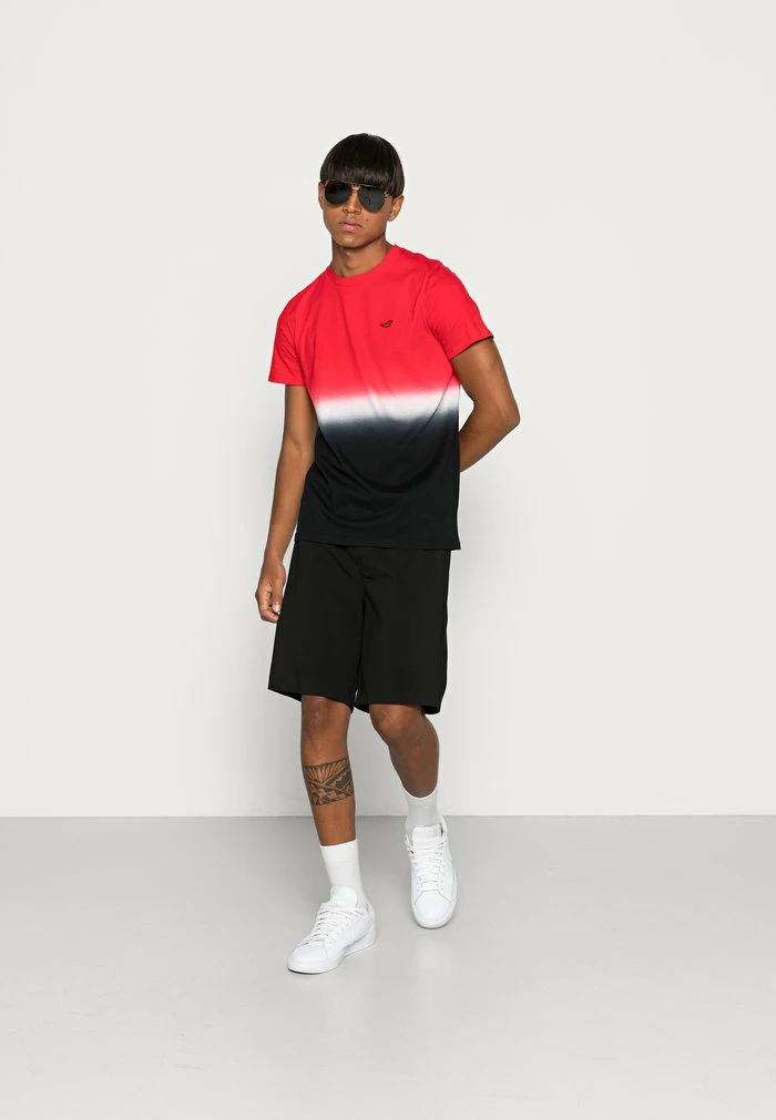 Outlet ❤️ Hollister Co. CREW OMBRE - Print T-shirt - Red/white/black Ombre 💯 - Image 2