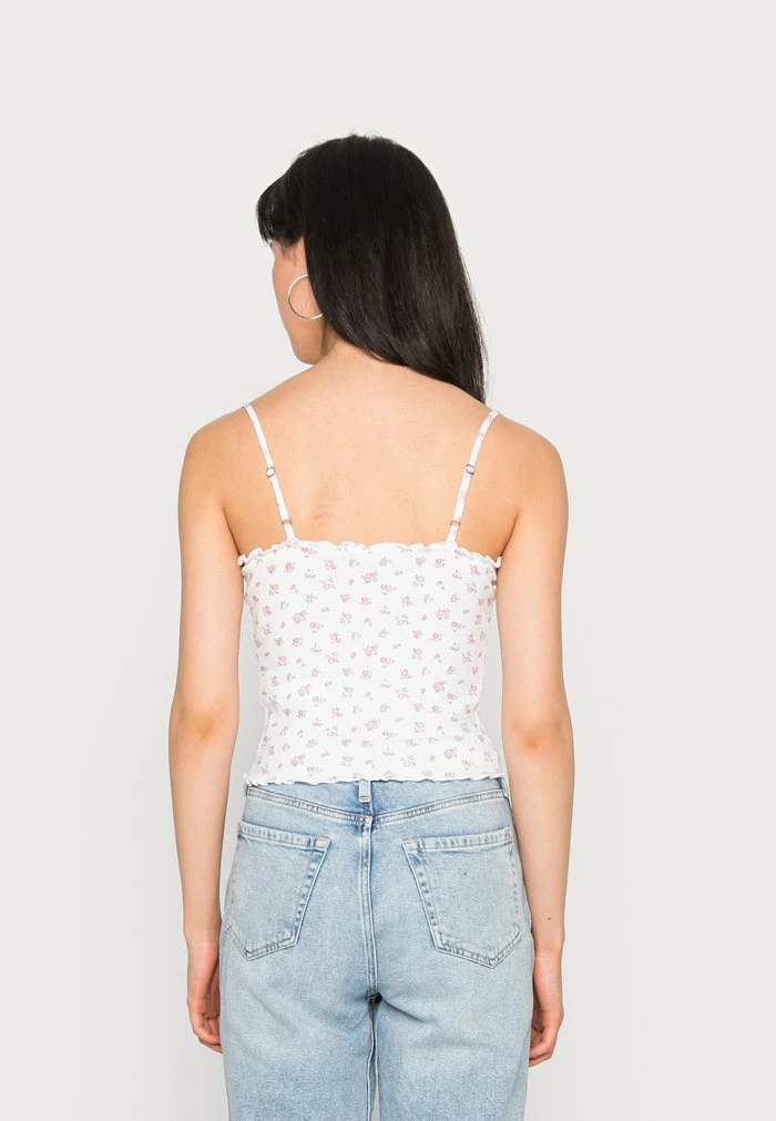 Cheap 👏 Hollister Co. LETTUCE CAMI 3 PACK - Top - White Ground/pink Ground/black 💯 - Image 3