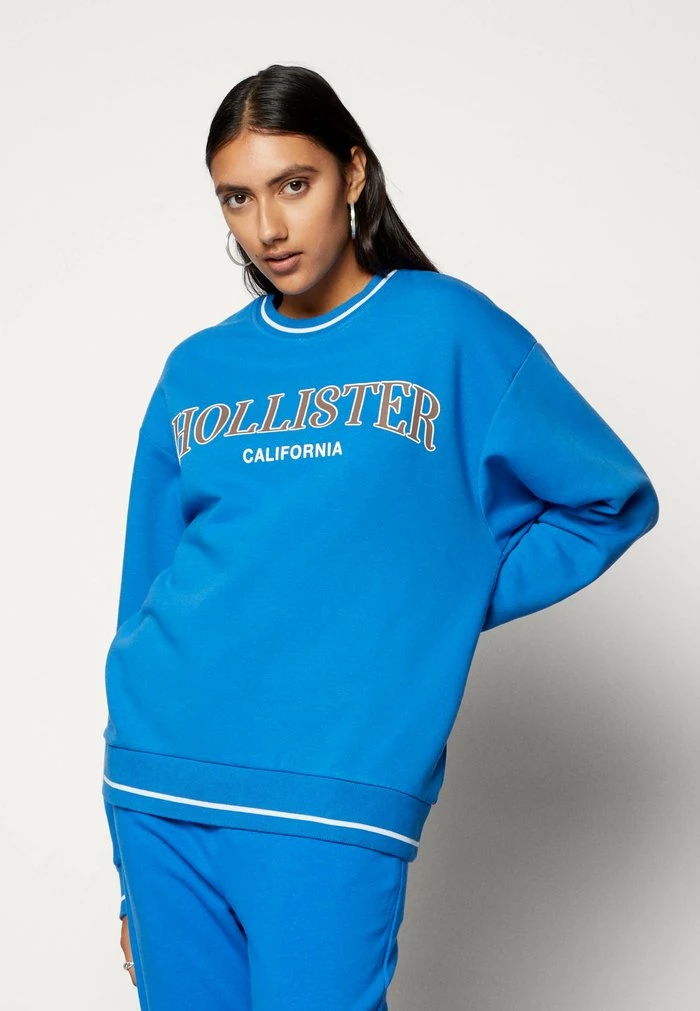 New ???? Hollister Co. OVERSIZED CREW - Sweatshirt - Strong Blue ???? 6 New ???? Hollister Co. OVERSIZED CREW - Sweatshirt - Strong Blue ???? - Image 4