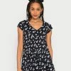 Brand new 👍 Hollister Co. TIERED SHORT 👗 DRESS - Day 👗 DRESS - Black/white Floral ❤️