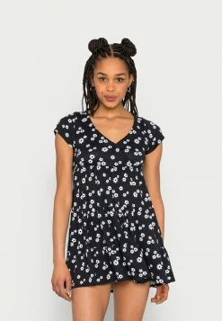 Brand new 👍 Hollister Co. TIERED SHORT 👗 DRESS - Day 👗 DRESS - Black/white Floral ❤️