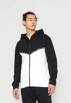 Deals ⭐ Hollister Co. LEVEL UP TAPE - Zip-up Sweatshirt - White/black ❤️