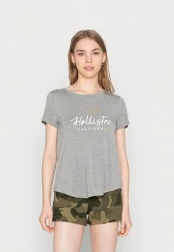 Best deal 🥰 Hollister Co. EASY TEE - Print T-shirt - Grey 🌟