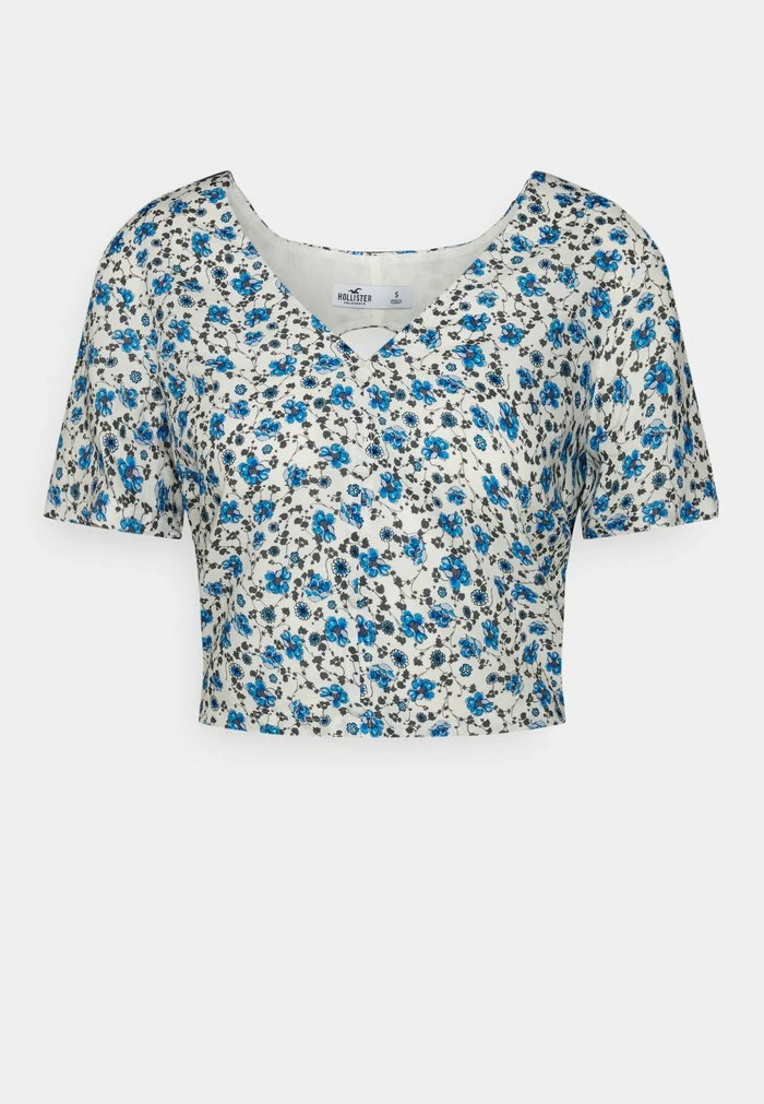 Best Sale ๐ Hollister Co. VNECK - Blouse - White Ground Marina Floral ๐ฅ - Image 4