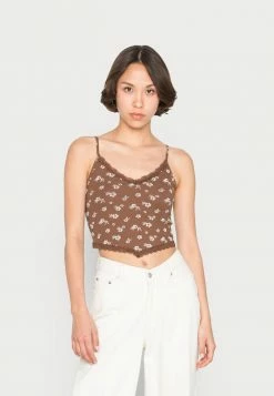 Buy 🎉 Hollister Co. BARE TRIM CAMI - Top - Brown 🌟