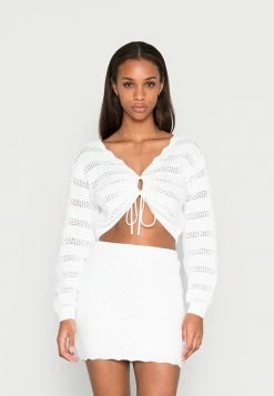 New 🔔 Hollister Co. CROCHET TIE FRONT - Jumper - White ⭐