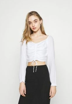 Cheapest 🌟 Hollister Co. CINCH ON OFF SHOULDER - Blouse - White 🥰