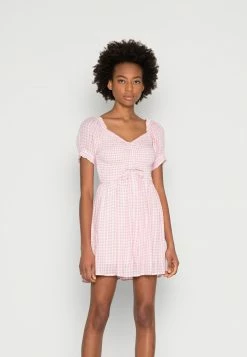 Discount ✨ Hollister Co. ON OFF SHOULDER ROMPER - Jumpsuit - Pink Check 👍