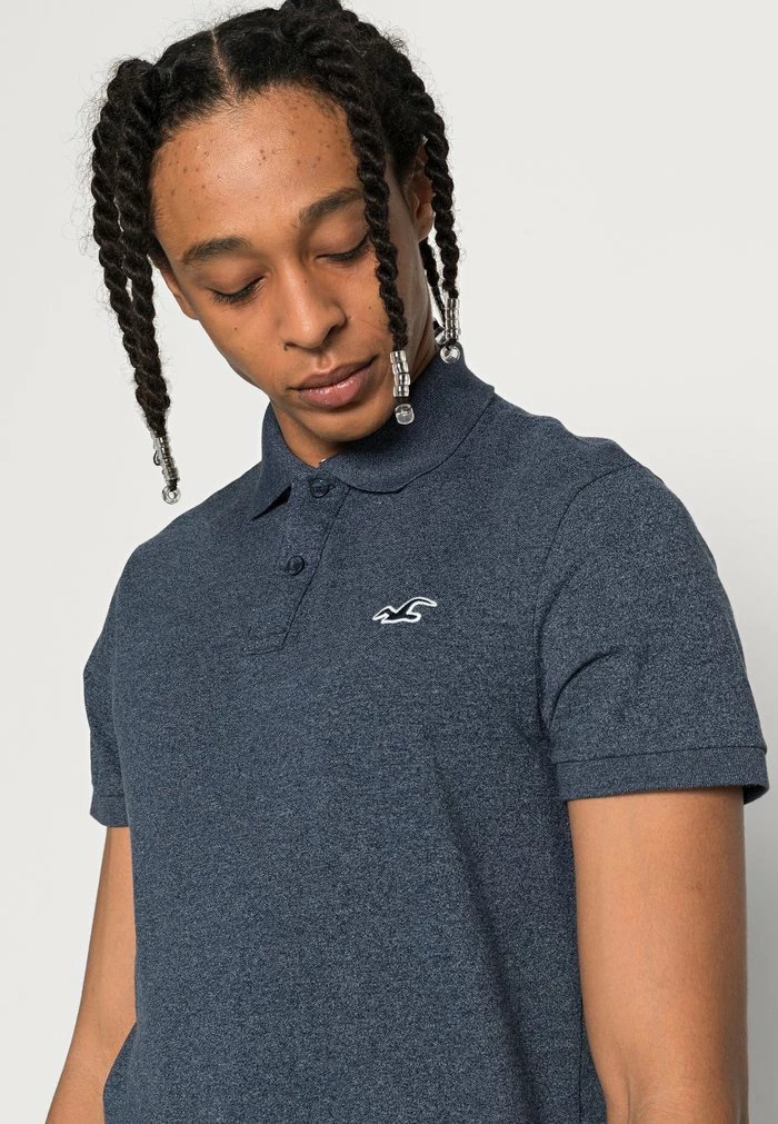 Best Sale 💯 Hollister Co. CORE - Polo 👕 Shirt - Textured Navy 🛒 - Image 5