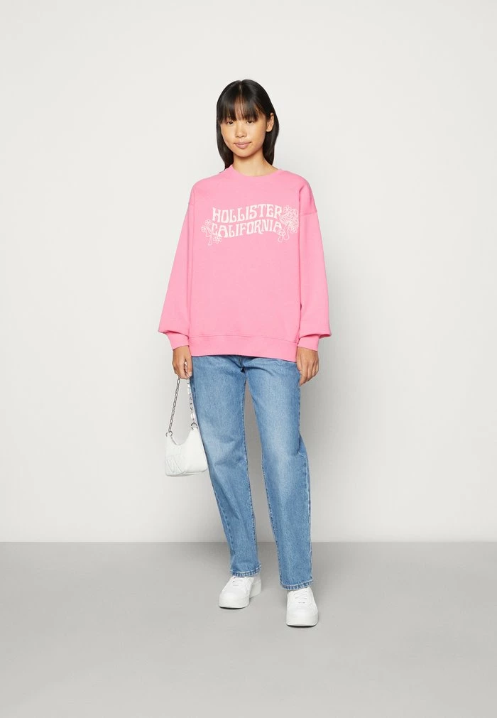 Hot Sale โจ Hollister Co. OVERSIZED CREW RETRO MUSHROOM - Sweatshirt - Azealea Pink ๐ - Image 2