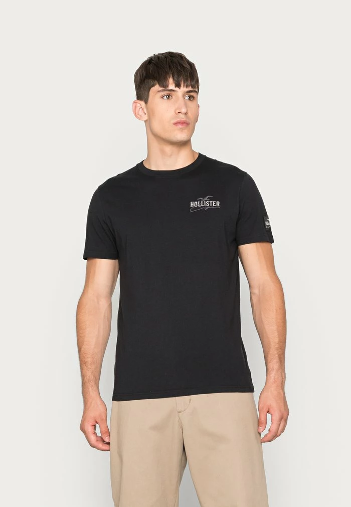 Outlet ๐ Hollister Co. CREW TAPES - Print T-shirt - Black ๐