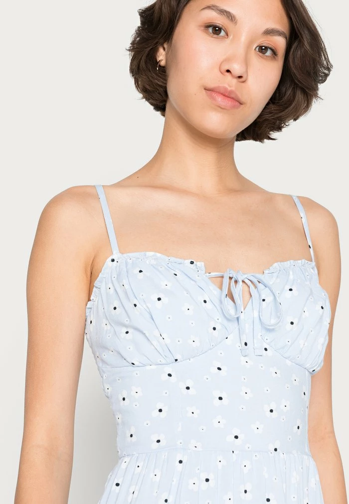 Cheapest ๐ฏ Hollister Co. BARE RUCHED BUST ๐ DRESS - Day ๐ DRESS - Blue ๐ฅฐ - Image 5