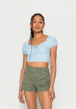 Brand new ๐ฏ Hollister Co. RUCHED BUST SET TOP - Blouse - Blue/white Floral ๐