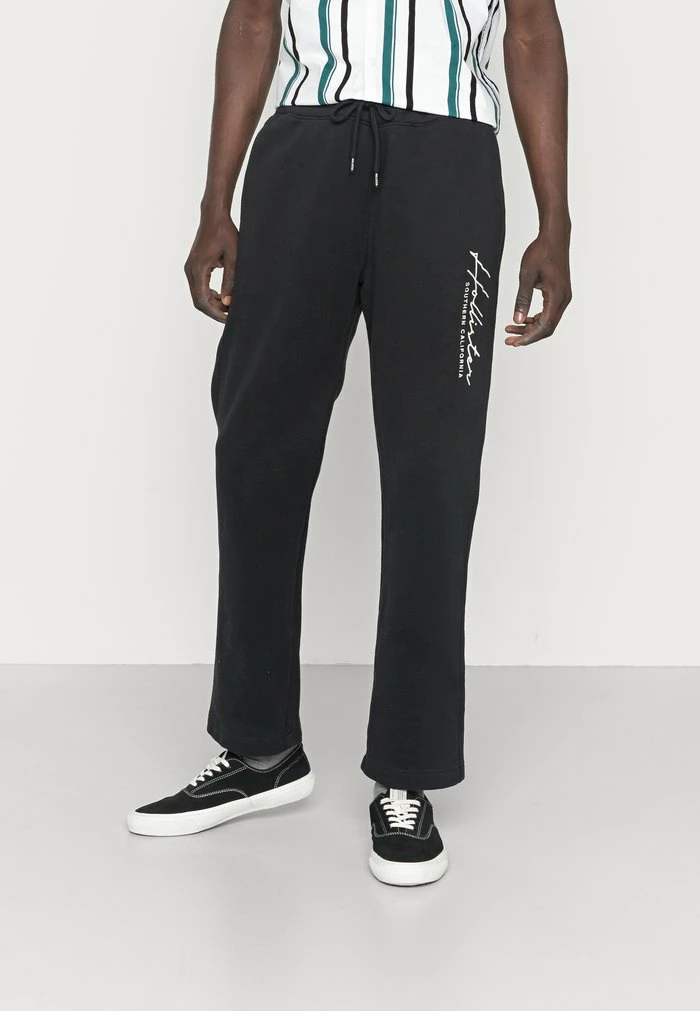 Cheap 🔥 Hollister Co. TONAL TECH LOGO - Tracksuit Bottoms - Black 😉