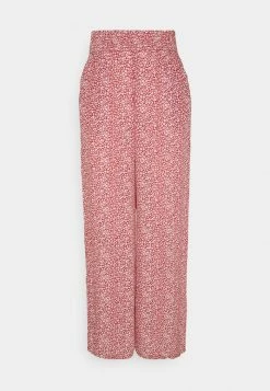 Deals ❤️ Hollister Co. BEACHY WIDE LEG PANT - Trousers - Cinnabar 💯