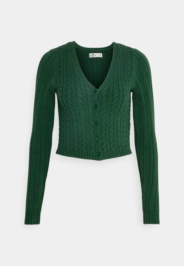 Deals โ๏ธ Hollister Co. SLIM CROP CARDI SOLID - Cardigan - Trekking Green ๐ฏ - Image 4
