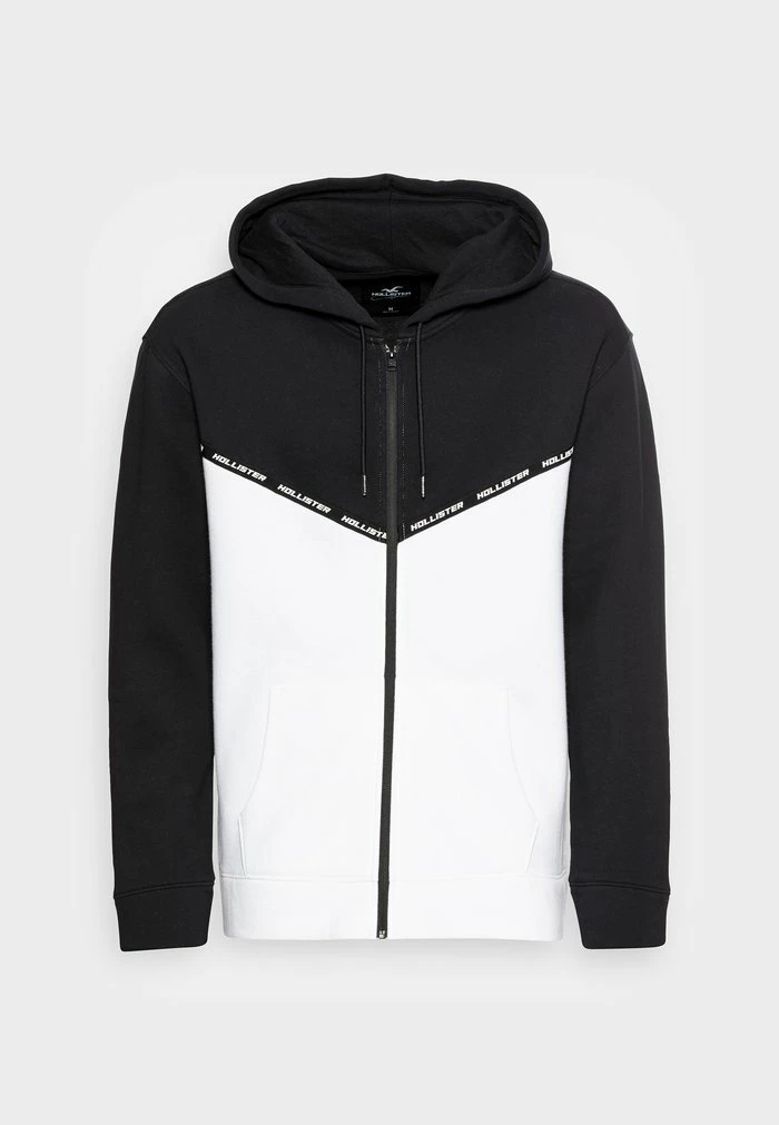 Deals โญ Hollister Co. LEVEL UP TAPE - Zip-up Sweatshirt - White/black โค๏ธ - Image 4