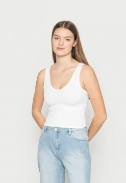 New ✔️ Hollister Co. BARE SEAMLESS V TANK - Top - Bright White 😉