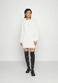 Deals 🎁 Hollister Co. CABLE SWEATER 👗 DRESS - Jumper 👗 DRESS - White 🤩