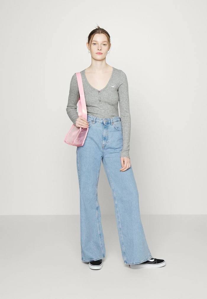 Discount 🔔 Hollister Co. ICON COZY HENLEY - Long Sleeved Top - Grey 👏 - Image 2