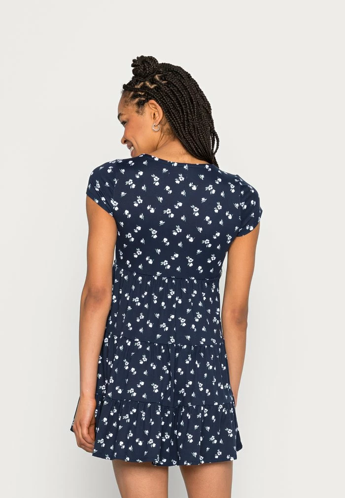 Budget ๐ Hollister Co. TIERED SHORT ๐ DRESS - Day ๐ DRESS - Navy Floral ๐ - Image 3
