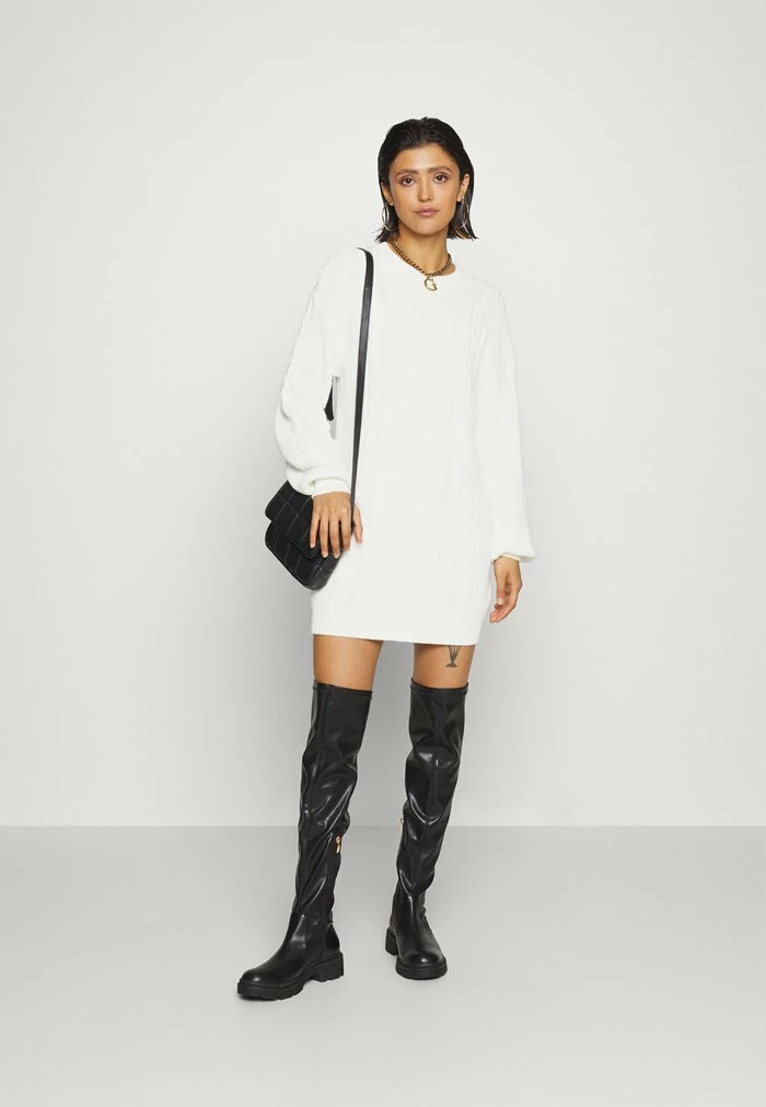 Deals ๐ Hollister Co. CABLE SWEATER ๐ DRESS - Jumper ๐ DRESS - White ๐คฉ - Image 2