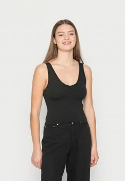 New 😍 Hollister Co. BARE SEAMLESS V TANK - Top - Casual Black ⌛
