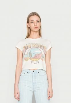 Outlet ❤️ Hollister Co. TREND - Print T-shirt - Cream 👏