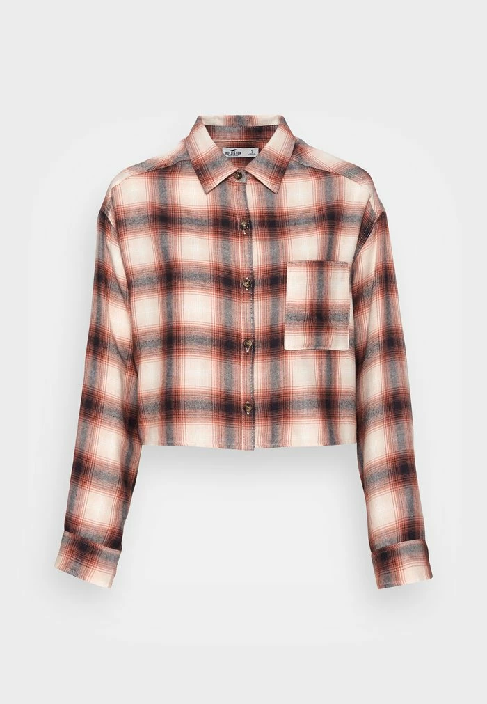 Cheapest ๐ Hollister Co. Button-down Blouse - White/black/cinnabar Plaid ๐ - Image 4